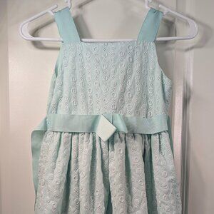 Sweet Heart Rose Aqua Eyelet Special Occasion Dress